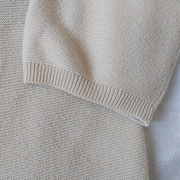 Beige Roll-Up Sleeve Cardigan - Picture 5 of 11